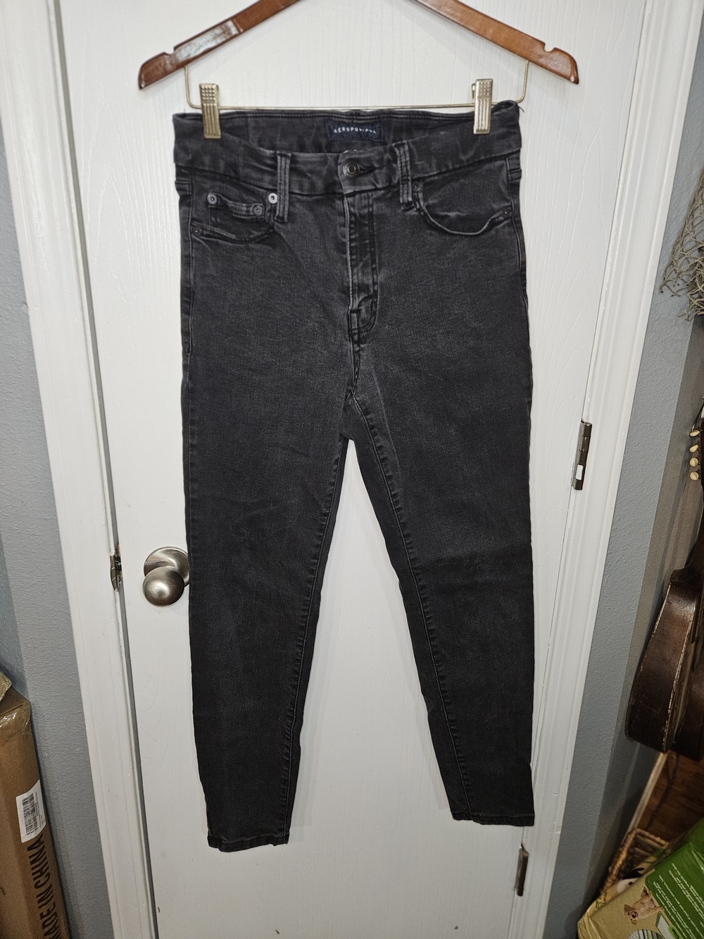 Aeropostale High-Rise Curvy Jeggings Black Women's Jeans